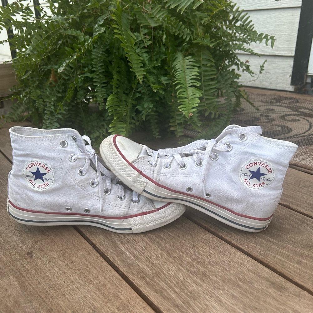 Converse Chuck Taylor All Star High Top Women’s Canvas Sneakers Shoe White sz 8 - Picture 6 of 9